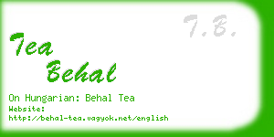 tea behal business card